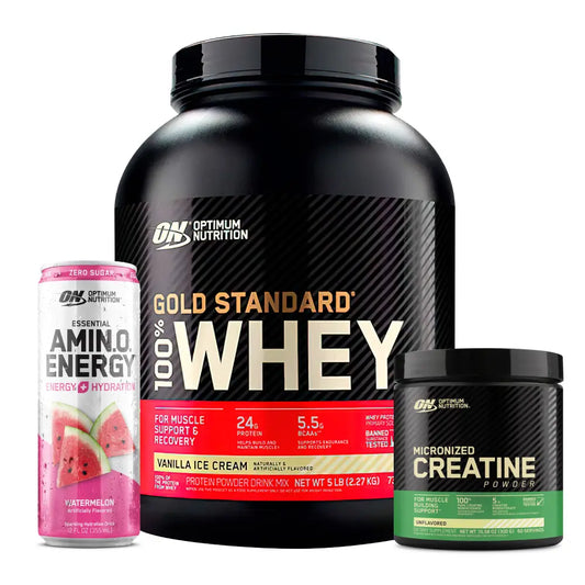 Gold Standard 5 lb + Creatine Optimum 60 Serv + Obsequio