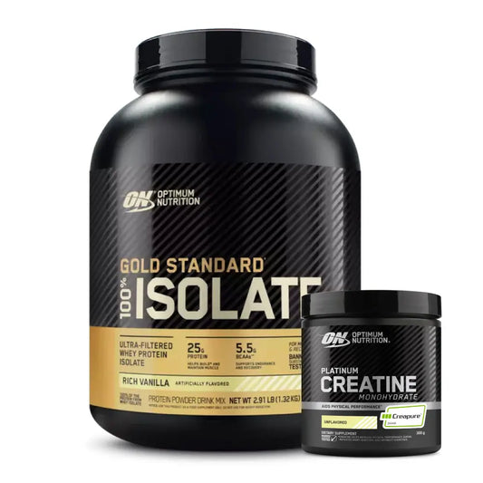 Gold Standard Isolate 3 lb + Platinunm Creatine Optimum 100 Serv