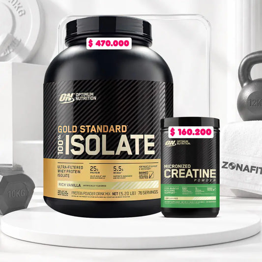 Gold Standard 100% Isolate 5 lb + Creatine Optimum 120 Serv