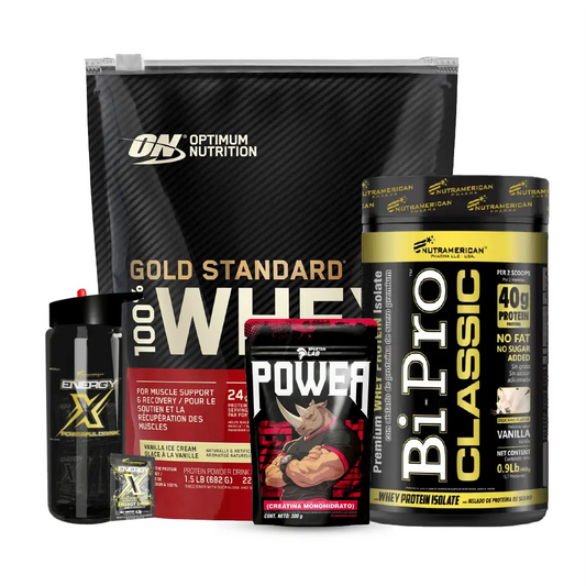 Gold Standard 22 serv + BiPro 1 lb + Creatine Power 300 g + Energy X