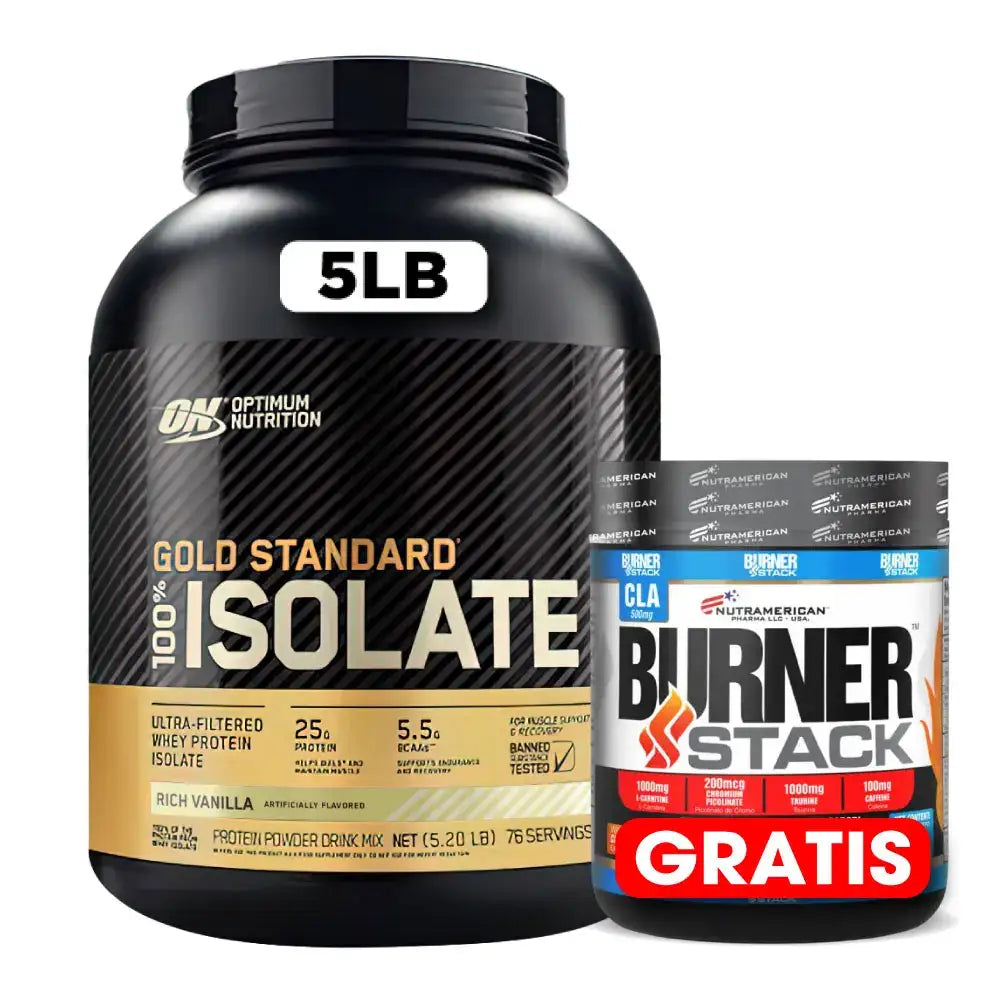 5 Pound Stack Gold Standard Isolate 5 LB + Burner Stack 60 Serv – Zona FIT