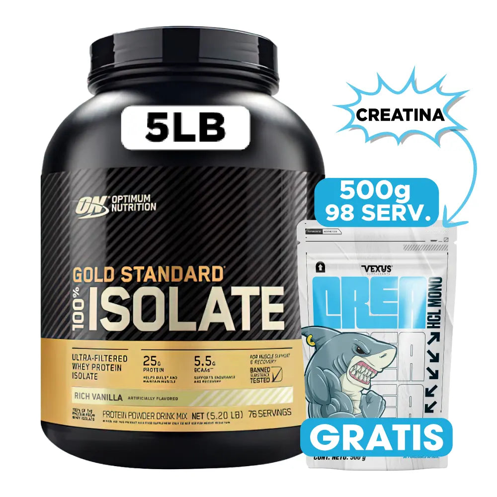 Gold Standard Isolate 5 LB + Creatine Vexus 500 g