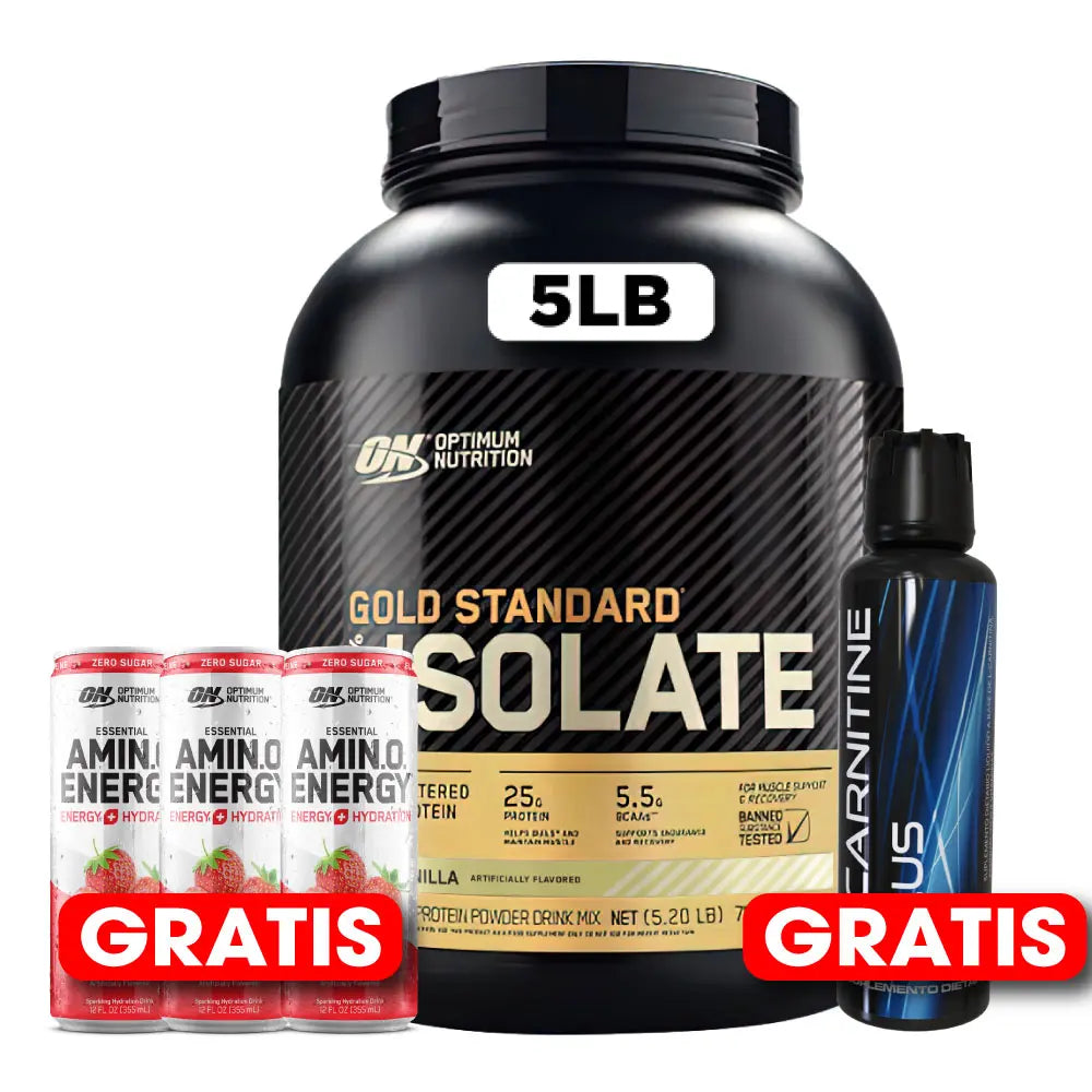 Gold Standard Isolate 5 LB + L-Carnitine Plus + Obsequios