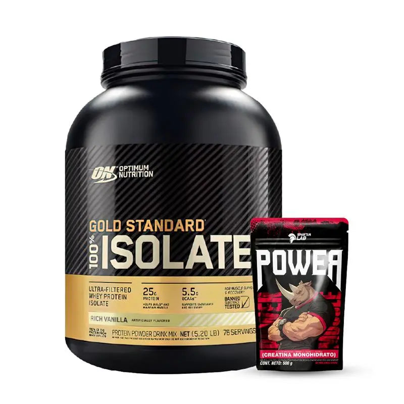 Gold Standard Isolate 5 lb + Creatina Power 500 g