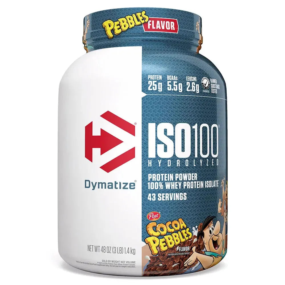 Proteína ISO100 sabor Cocoa Pebbles, 100% aislado de suero, 25g de proteína por porción