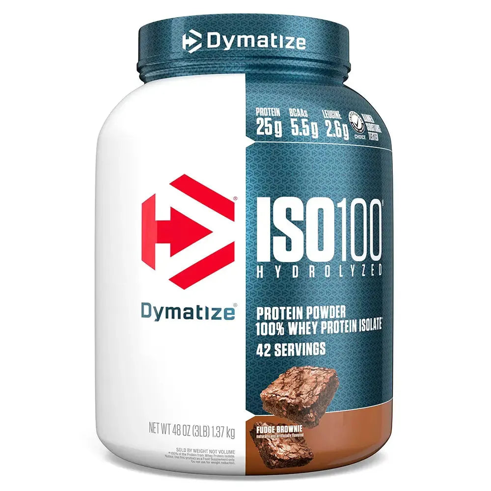 Polvo de proteína ISO100 hidrolizada sabor fudge brownie, 42 porciones, 25g proteína por porción