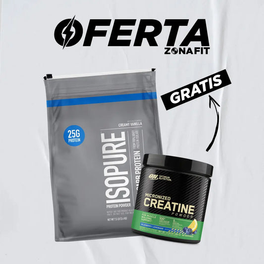 Isopure 7,5 LB + Creatine Optimum 60 Serv Blueberry (gratis)