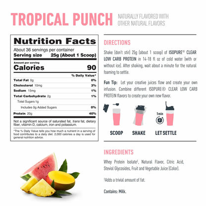 Isopure Clear Low Carb Isopure Company