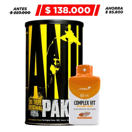 Animal Pak 44 sobres + Multivitamínico 100 caps - Zona FIT