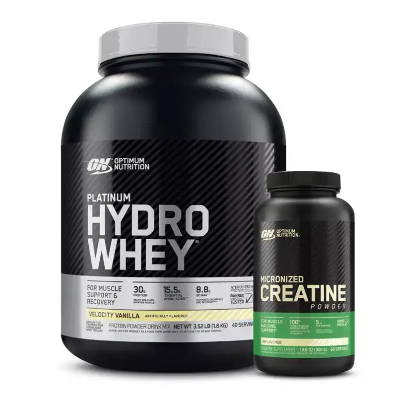 Platinum Hydrowhey 3.5 lb + Creatine Optimum 60 Serv