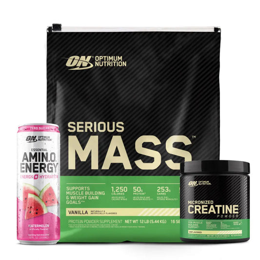 Serious Mass 12 lb + Creatine Optimum 60 Serv + Obsequios