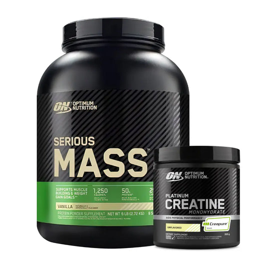 Serious Mass 6 lb + Platinum Creatine Optimum 100 Serv