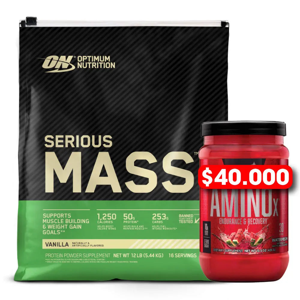 Serious Mass 12 LB + Amino X 30 Serv