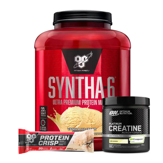 Syntha 6 5 lb + Platinum Creatine Optimum 100 Serv + Obsequios