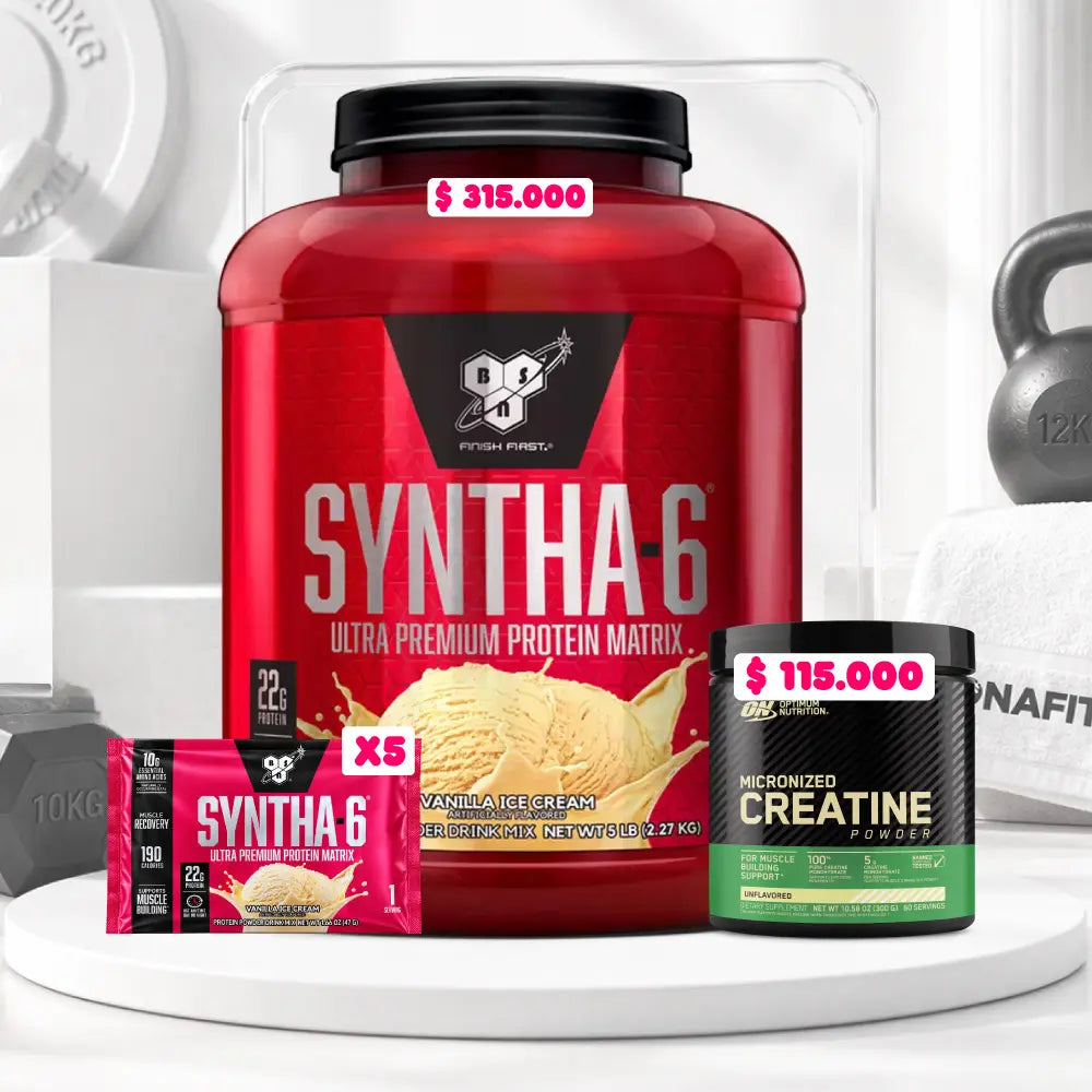 Syntha 6 5 lb + Creatine Optimum 60 Serv + Obsequio
