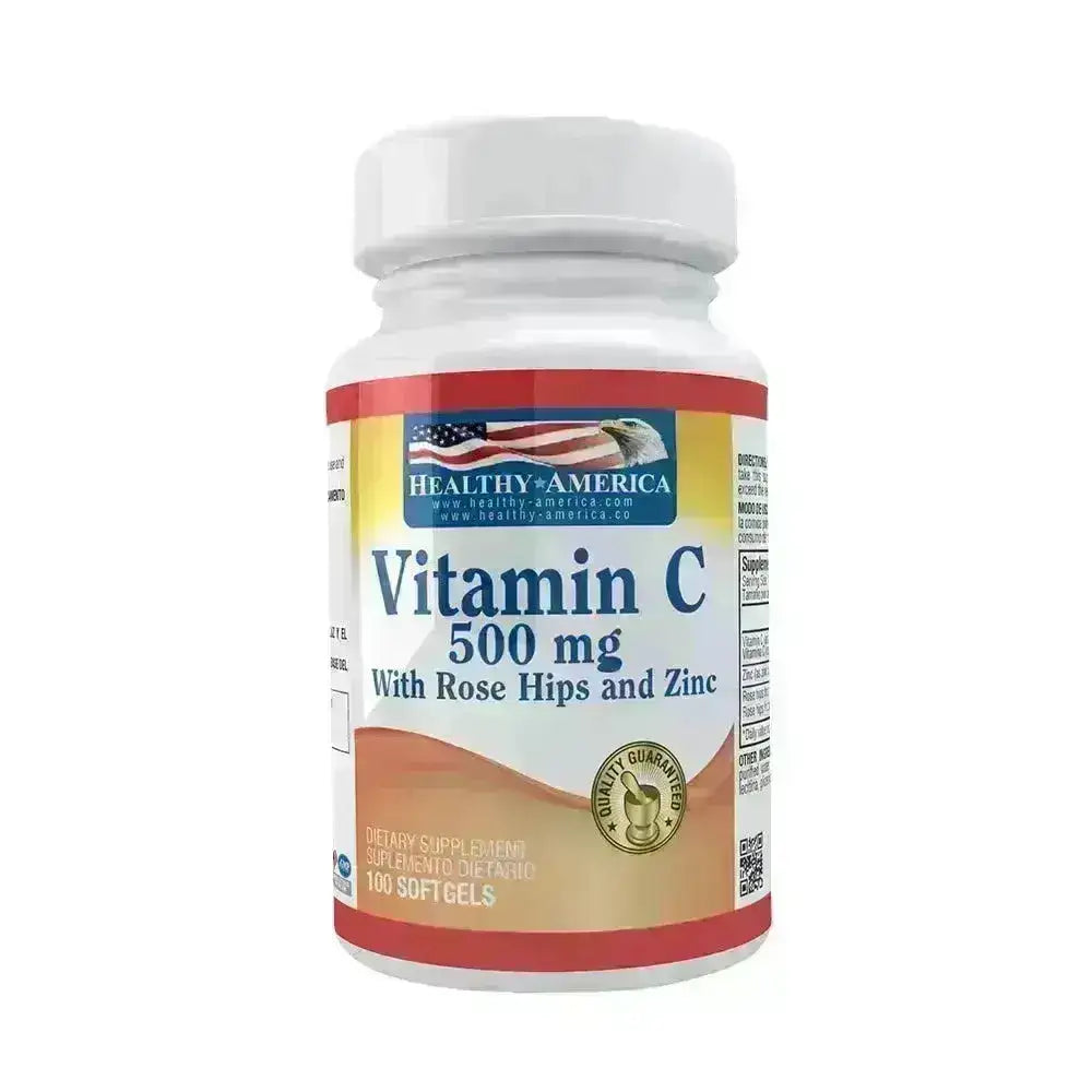 Vitamin C con Rose Hips Healthy America - Zona FIT