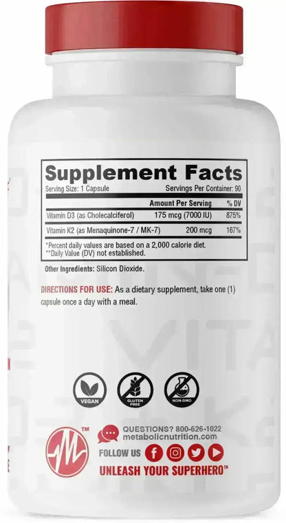 Vitamin D3 + K2 Metabolic - Zona FIT