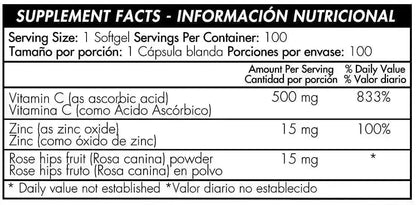 Vitamin C con Rose Hips Healthy America - Zona FIT