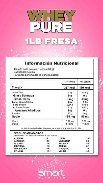 Whey-1-Lb-TablaFresa - Zona FIT