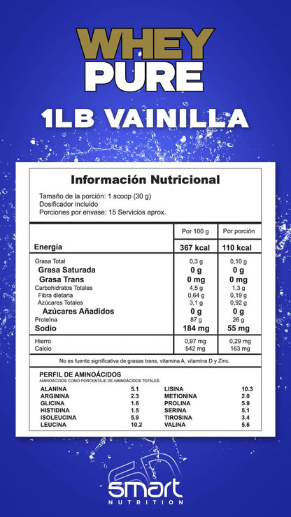 Whey-1-Lb-TablaVainilla - Zona FIT