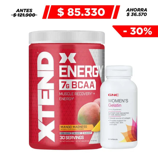 Xtend Energy 30 Serv + Women's Gelatin 60 Caps - Zona FIT