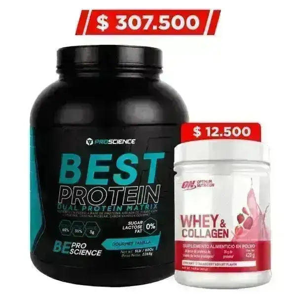 Best Protein 5 lb + Whey Collagen 420 gr - Zona FIT
