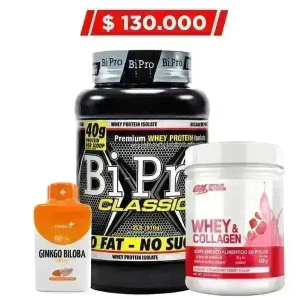 BiPro 908 gr + Whey Collagen 420 gr + Obsequio - Zona FIT