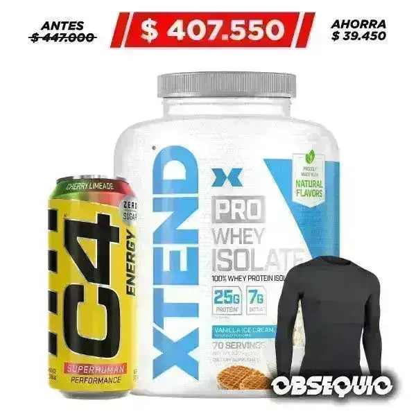 Xtend Pro Whey Isolate 5 lb + C4 Energy 16 Oz - Zona FIT