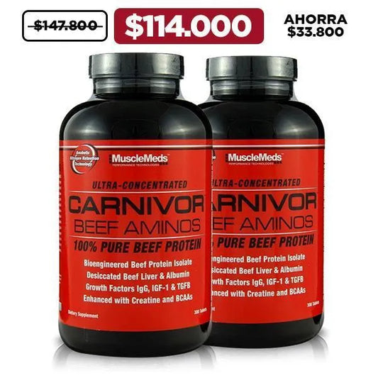 2 Unid. Carnivor Beef Aminos 300 Tabs - Zona FIT