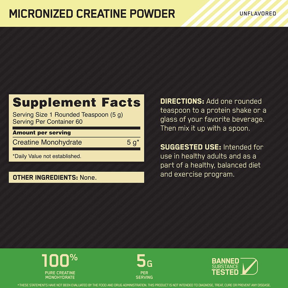 Creatine Powder Micronized Optimum Nutrition - Zona FIT