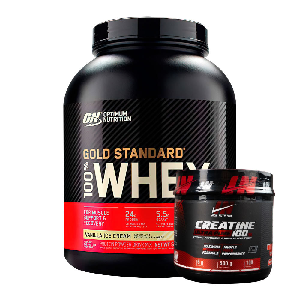 Gold Standard 5 lb + Creatine Iron 500 gr - Zona FIT