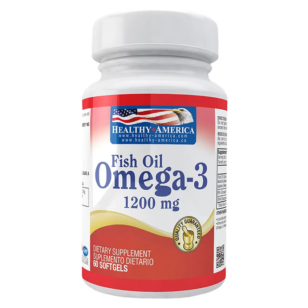 Fish Oil Omega 3 1.200 mg Healthy America - Zona FIT