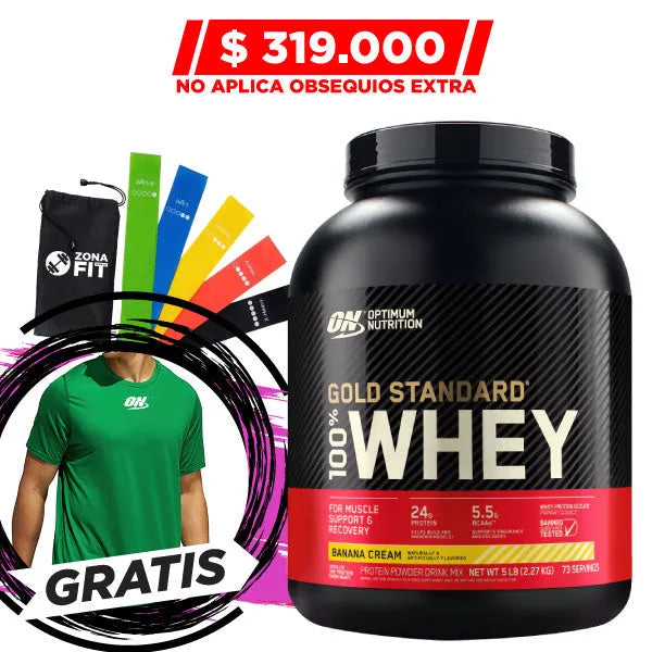 Gold Standard 100% Whey 5 lb + Obsequios - Zona FIT