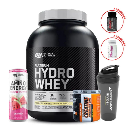 Hydrowhey 3.5 lb + Creatine Healthy 150 gr + 2 Unid Clorageno-D + Obsequios