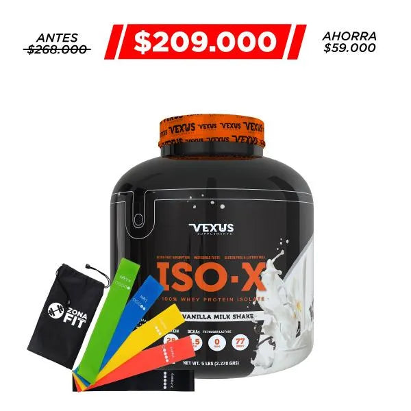 ISO-X 5 lb 77 servicios + Bandas de Resistencia - Zona FIT