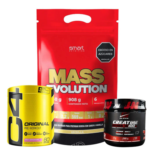 Mass Evolution 10 lb + C4 60 ser + Creatine Iron 500 gr - Zona FIT