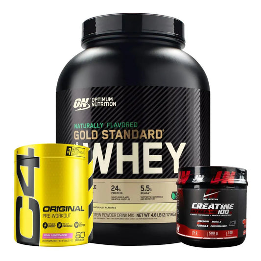 Gold Standard Natural 4.8 lb + C4 60 ser + Creatine Iron 500 gr - Zona FIT