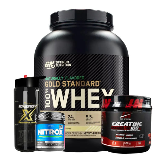 Gold Standard Natural 4.8 lb + Creatine Iron 500 gr + Nitrox 200 gr - Zona FIT