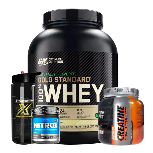 Gold Standard Natural 4.8 lb + Creatine Healthy 300 gr + Nitrox 200 gr + Energy X - Zona FIT