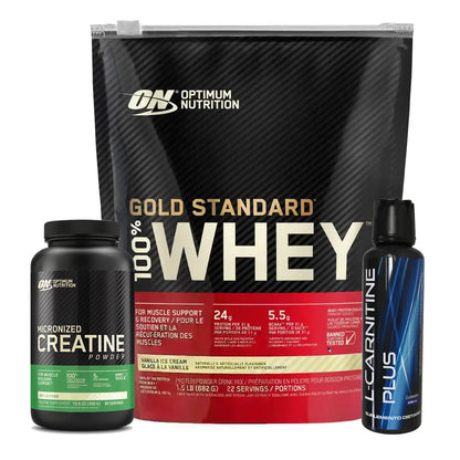 Gold Standard 22 serv + L-Carnitine Plus + Creatine Optimum 60 Serv