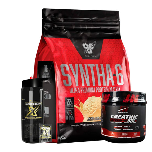 Syntha 6 10 lb + Creatine Iron 500 gr + Energy X - Zona FIT