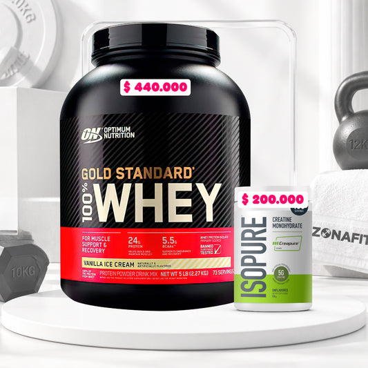 Gold Standard 5 LB + Creatine Isopure 100 Serv