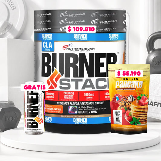 Burner Stack 360 gr + Protein Pancake 1.69 lb + Obsequio