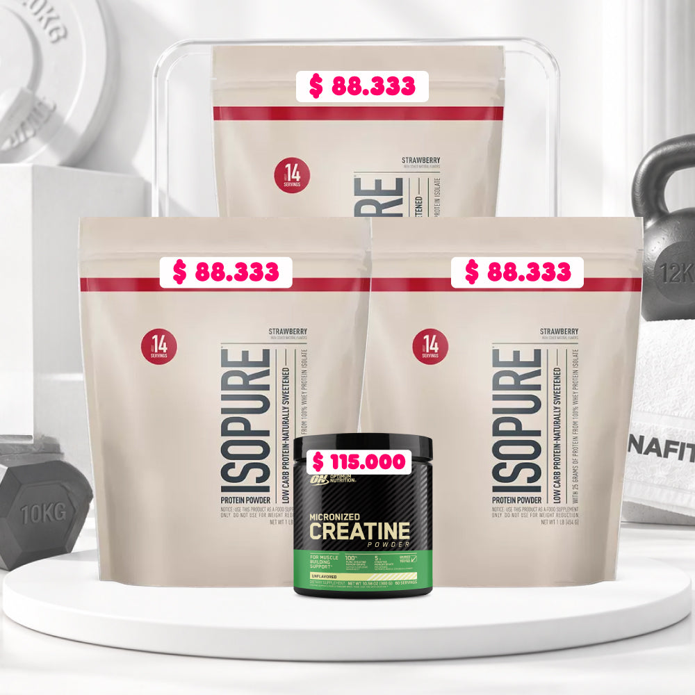 3 und Isopure 1 lb + Creatine Optimum 60 Serv