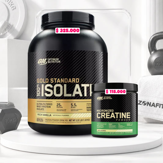 Gold Standard Isolate 3 lb + Creatine Optimum 60 Serv