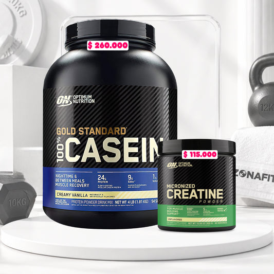 Gold Standard Casein 3.8 lb + Creatine Optimum 60 Serv