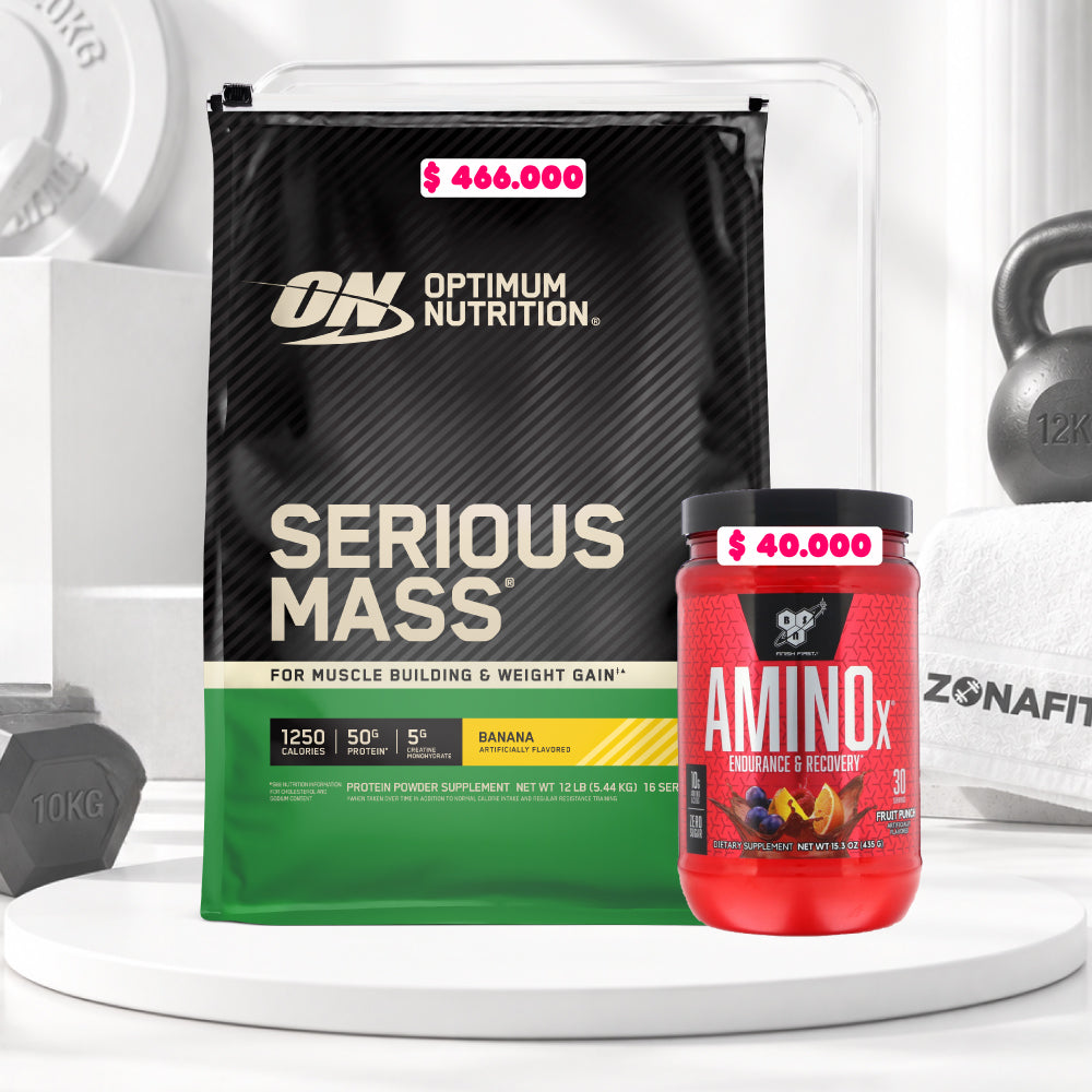 Serious Mass 12 LB + Amino X 30 Serv