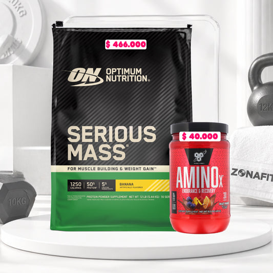 Serious Mass 12 LB + Amino X 30 Serv