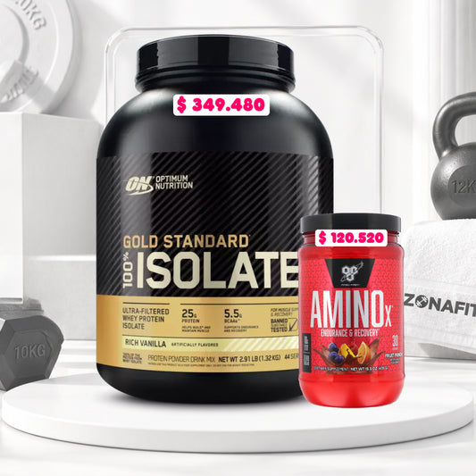 Gold Standard 100% Isolate 3 lb + Amino X 30 serv