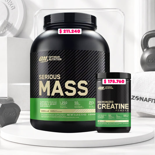 Serious Mass 6 LB + Creatine Optimum 120 Serv